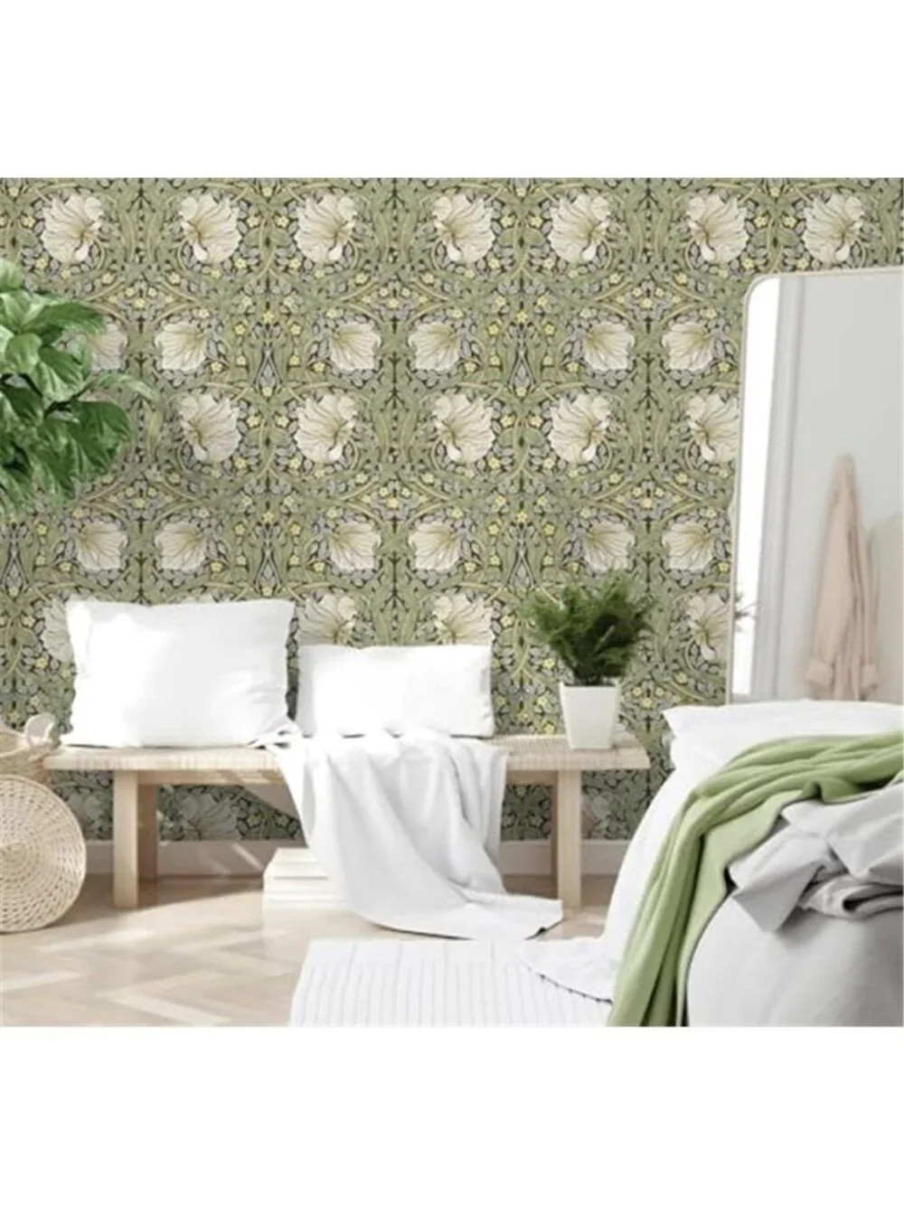 Peel Stick Wallpaper Damask Vintage Morris Self Adhesive Vinyl Wall Decor Roll
